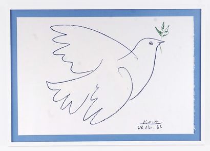 Pablo PICASSO
Colombe bleue
Impression
Signée...