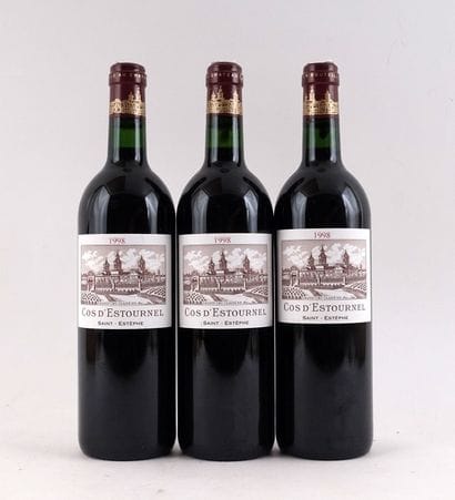 Château Cos d'Estournel 1998 - 3 bouteil...