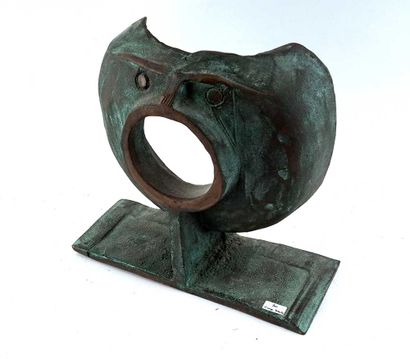 ÉCOLE CANADIENNE (XXe)
Visage
Bronze à patine...