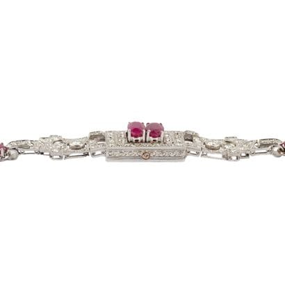 OR 14K, PLATINE, RUBIS / 14K GOLD, PLATINUM,...