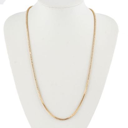 OR 14K, DIAMANTS
Collier rivière en or jaune...