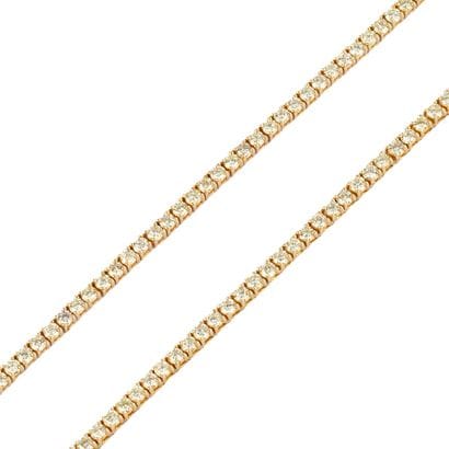 OR 14K, DIAMANTS
Collier rivière en or jaune...