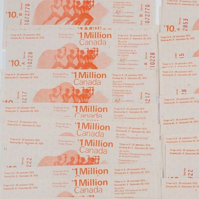 LOTERIE OLYMPIQUE 1975
Lot comprenant 26...