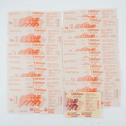 LOTERIE OLYMPIQUE 1975
Lot comprenant 26...
