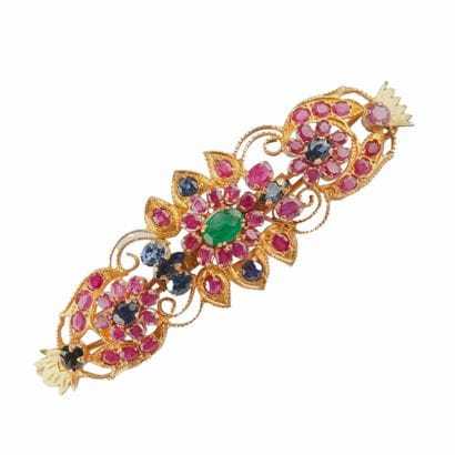 OR 14K, ÉMERAUDE, RUBIS, SAPHIRS
Pince à...
