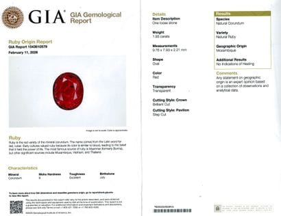 OR 18K, RUBIS 1.93 CT / 18K GOLD, RUBY
Bague...