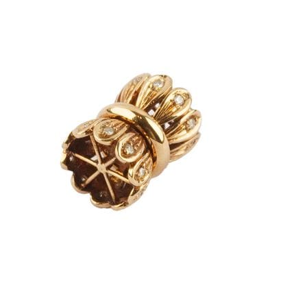 OR 18K /18K GOLD
Pièce en or jaune 18K serti...