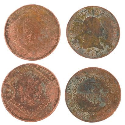 15 KREUZER 1807 / 3 KREUZER 1812
Lot comprenant:
-...