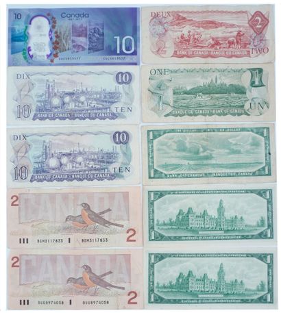 BILLETS DU CANADA
Lot de billets du Canada...