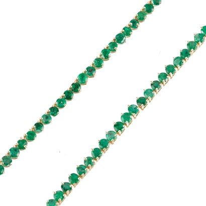 OR 14K, ÉMERAUDES
Collier rivière en or jaune...