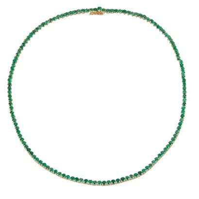OR 14K, ÉMERAUDES
Collier rivière en or jaune...