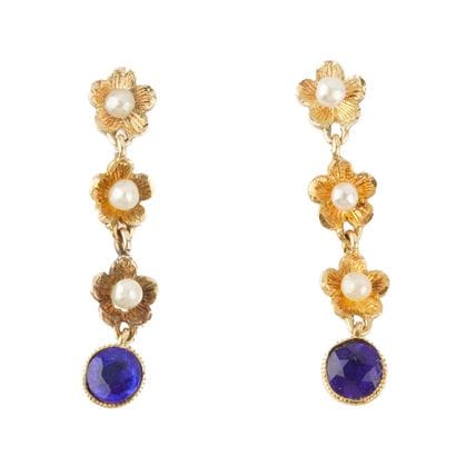 OR 14K , SAPHIRS, PERLES
Collier Art Nouveau...
