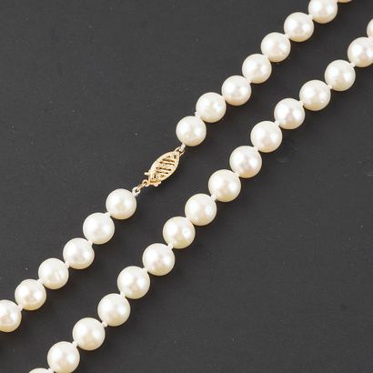 PERLES, OR 14K
Collier composé de perles...