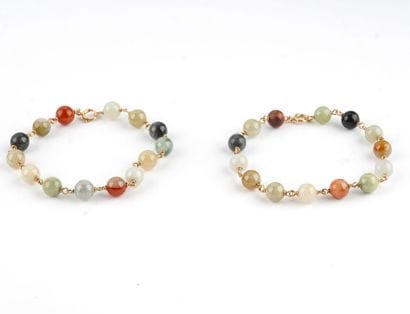 JADÉITE
Deux bracelets composé de billes...