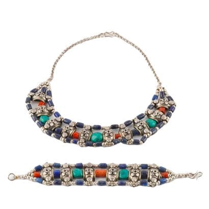 NAVAJO
Collier ras-du-cou et bracelet en...