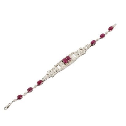 OR 14K, PLATINE, RUBIS / 14K GOLD, PLATINUM,...