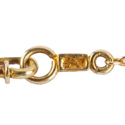 OR 14K , SAPHIRS, PERLES
Collier Art Nouveau...