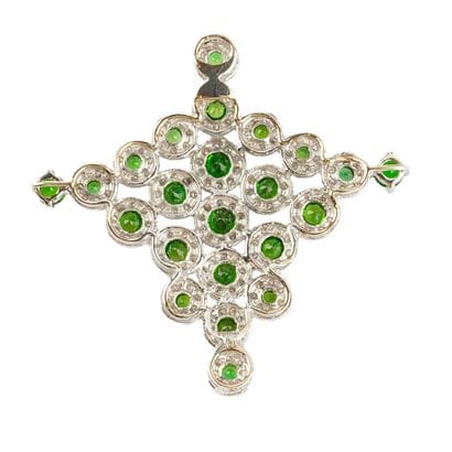 OR 14K, DIOPSIDES
Pendentif en or blanc 14K...