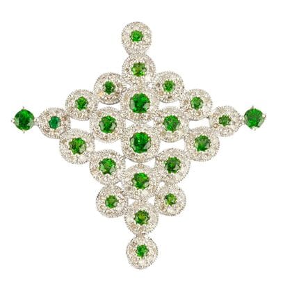 OR 14K, DIOPSIDES
Pendentif en or blanc 14K...
