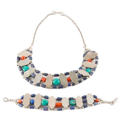 NAVAJO
Collier ras-du-cou et bracelet en...