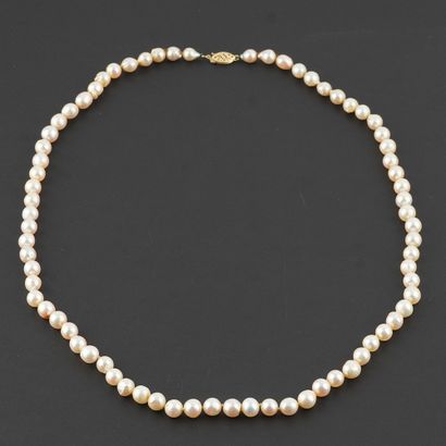PERLES, OR 14K
Collier composé de perles...