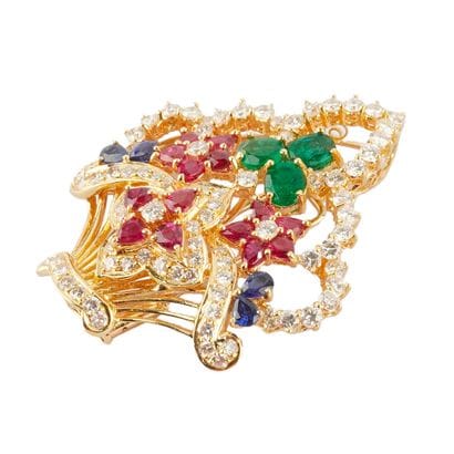 FABERGE PARIS
Broche en or 18K représentant...
