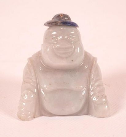 FLACON TABATIÈRE EN JADÉ Sculpté en forme...