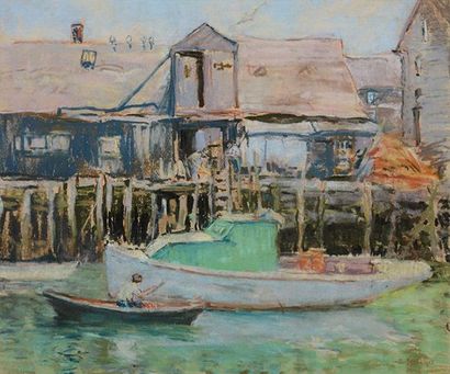 DES CLAYES, Berthe (1877-1968)
Scène portuaire...