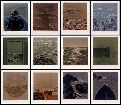 DEROUIN, René (1936-) - 12 bois gravés
De...