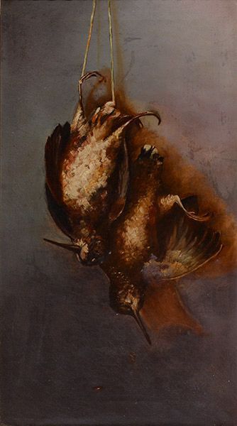 ÉCOLE ANGLAISE XIXe
Oiseaux Huile sur toile...