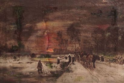 PARKER G.H. (actif XIXe siècle)
Scène d'hiver...