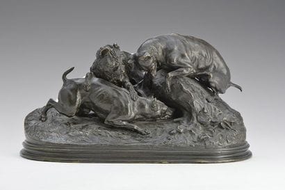 MÈNE, Pierre, Jules (1810-1879)
Les chiens...