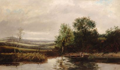 WHITE, John (1851-1933)
Le pêcheur Huile...