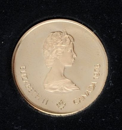 Pièce olympique de 100 dollars en or jaune...