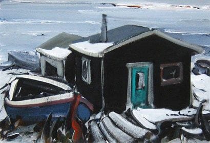 CANTIN, Roger (1930-)
Camp de pêcheurs Huile...