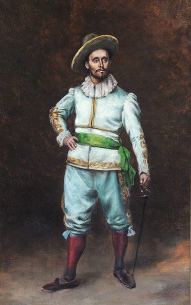 ÉCOLE ESPAGNOLE XIXème
Personnage à l'épée...