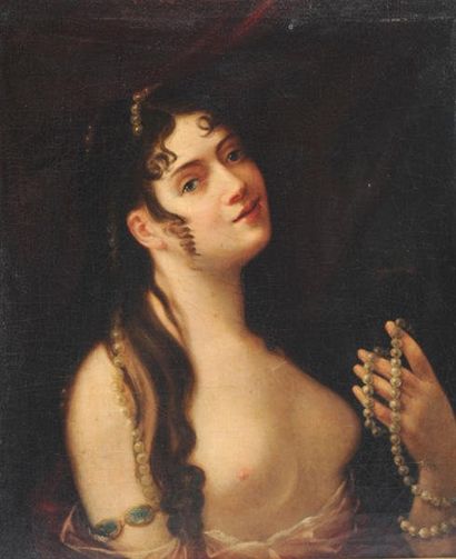 ÉCOLE FRANÇAISE XIXème
Dame au collier de...