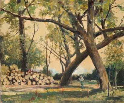 JACK, Richard (1866-1952)
Le bûcheron Huile...