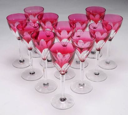 VAL SAINT LAMBERT
Ensemble de 12 verres à...