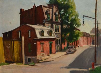 NEUMANN, Ernst (1907-1955) Coin de rue, St-Henri...