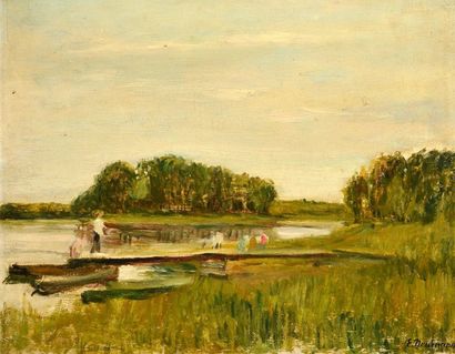 NEUMANN, Ernst (1907-1955) Au bord de l'eau...