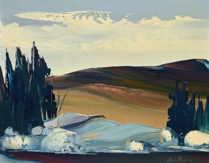 GAGNON, René (1927-) Paysage Huile sur isorel...