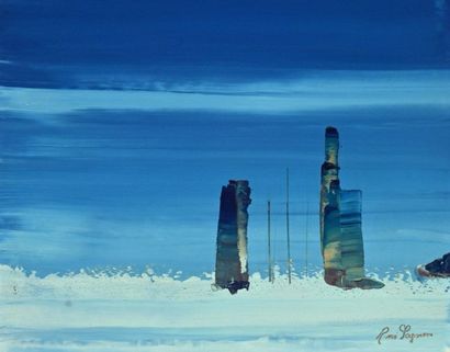 GAGNON, René (1927-) Paysage Huile sur isorel...