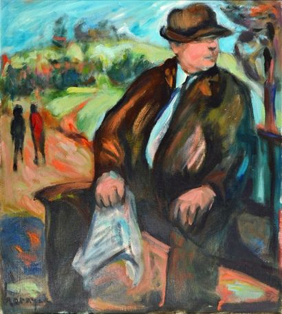 HORNYAK, Jennifer (1940-) Homme au chapeau...