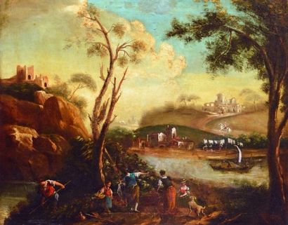 Dans le goût de GUARDI, Francesco Paysage...