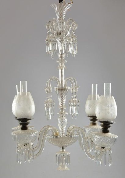 CHANDELIER À PENDELOQUES
Lustre de style...