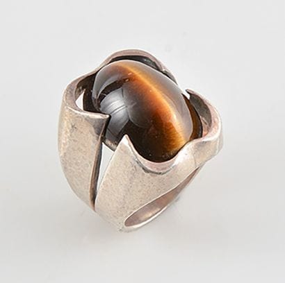 GEHRIG, Hans (1929-1989) Bague stylisée en...