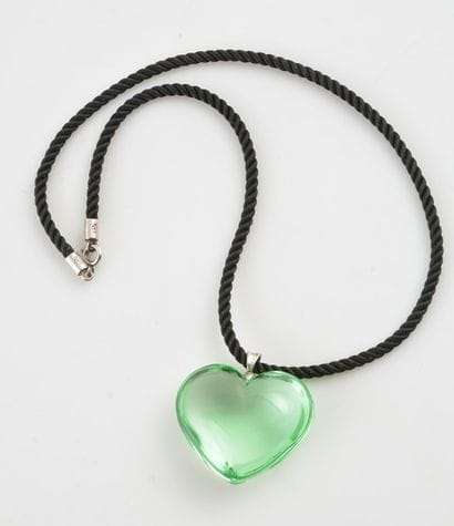 LALIQUE Collier en cordelette noir, fermoir...