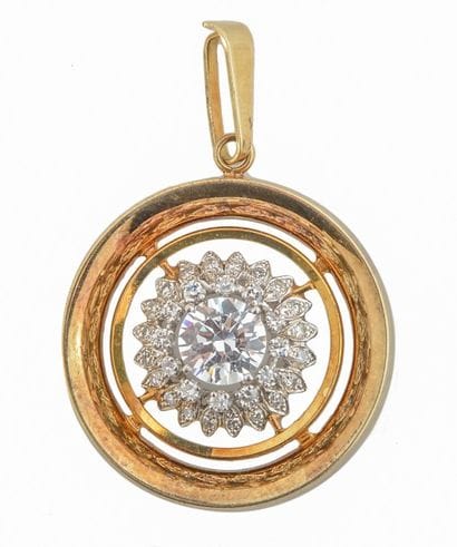 OR 14K
Pendentif en or jaune et blanc 14K...