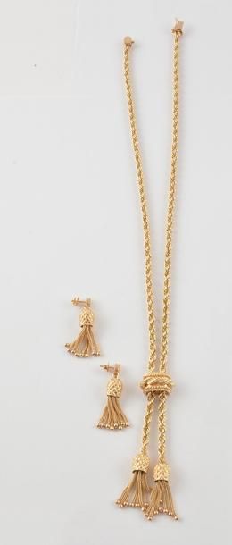 OR 14K *Ensemble en or jaune 14K composé...